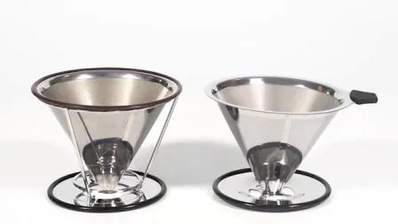 Filtro da caffè in metallo riutilizzabile a nido d'ape ultra fine per uso alimentare in acciaio inossidabile 304 con rivestimento in titanio con supporto